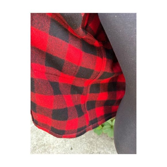 Vintage | 50s Humphrey Buffalo Plaid Wool Jacket Red Black Mackinaw Hunting Zip - Picture 15 of 15
